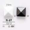 N69 Bottone con gambo ad anello circolare in resina di nylon