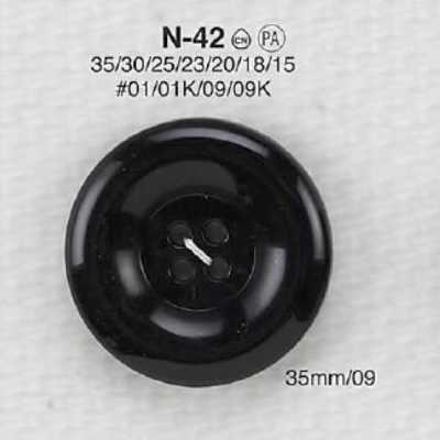 N42 Bottone a 4 fori in resina di nylon