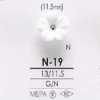 N19 Bottone a gambo con anello circolare e semi-anello in ottone/resina di nylon