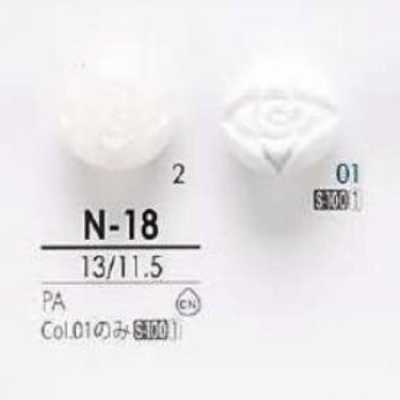 N18 Bottone con gambo a tunnel in resina di nylon