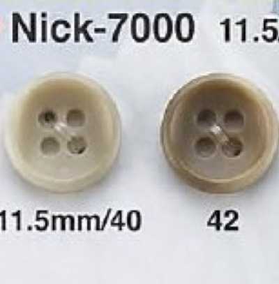NICK7000 Bottone a 4 fori in resina ureica