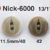 NICK6000 Bottone a 2 fori in resina ureica