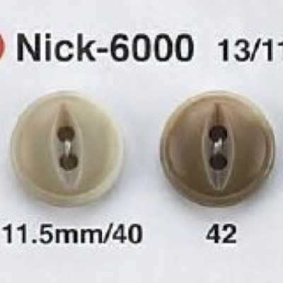 NICK6000 Bottone a 2 fori in resina ureica