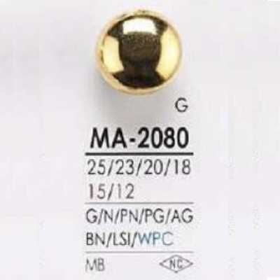 MA2080 Bottone a gambo con anello semicircolare in ottone