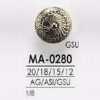MA0280 Bottone con gambo ad anello circolare a mezzo anello in ottone