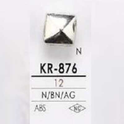 KR876 Bottone quadrato in resina ABS con gambo a mezzo anello