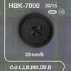 HBK7000 Bottone in vero corno di bufalo a 4 fori