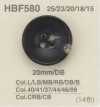 HBF580 Corno Di Bufalo Autentico, Bottone A 4 Fori