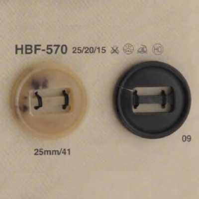 HBF570 Bottone paracadute in vero corno di bufalo
