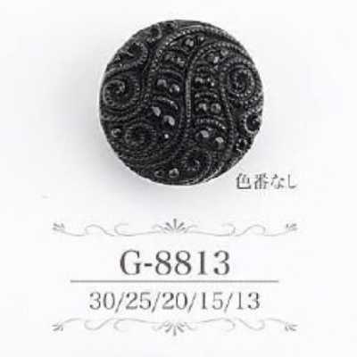G8813 Bottone con gambo quadrato in resina acrilica