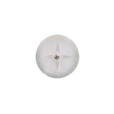 G6973 Bottone a gambo ad anello circolare in ottone/resina poliestere