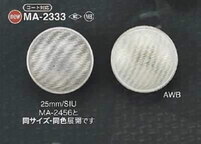 MA2333 Bottone in ottone con gambo a semi-anello e anello circolare