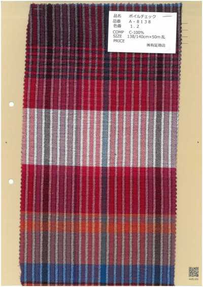 A-8138 Voile a quadri