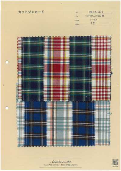INDIA-477 Jacquard tagliato