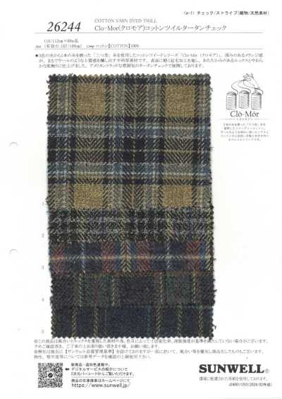 26244 Clo-Mor Twill di cotone a quadri tartan