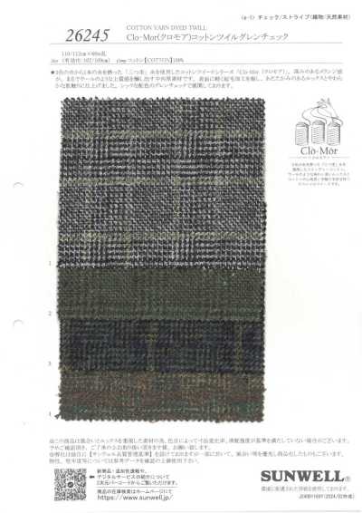 26245 Clo-Mor Twill di cotone a quadri Glen