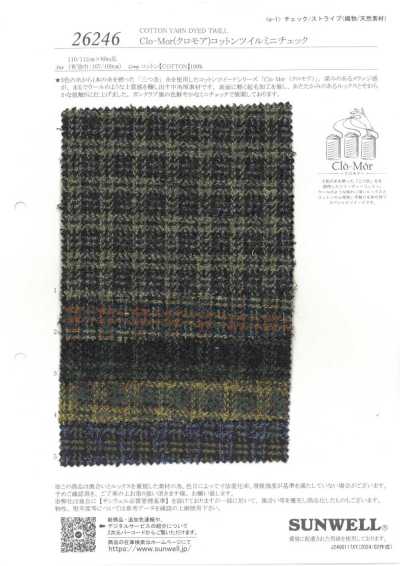 26246 Clo-Mor Twill di cotone a micro quadretti