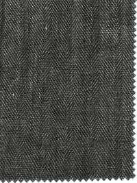 OWD25197 40/1 LINO GIAPPONESE SPINA DI PESCE Sumi Tinto[Tessile / Tessuto] Oharayaseni Sottofoto
