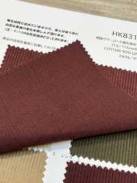 HK8313W Velluto A Coste Di Lino, Tinto Con Zolfo, Un Lavaggio[Tessile / Tessuto] KOYAMA Sottofoto