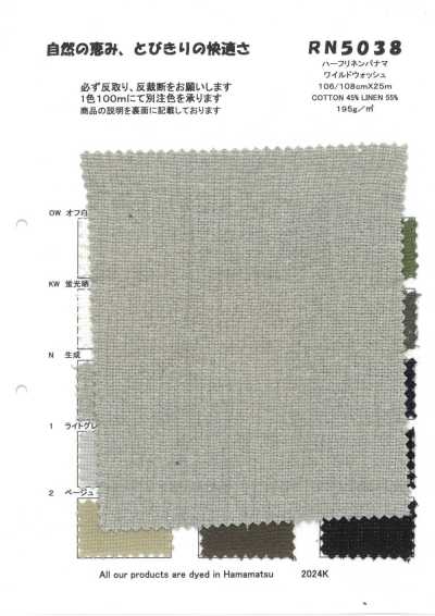 RN5038 Panama mezzo lino Wild Wash