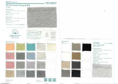 YG12037 O-cotton 30/10 felpa French Terry
