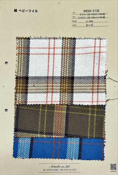 INDIA-2138 Twill pesante di cotone