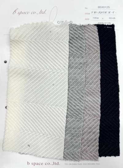 BS30125 Jacquard voluminoso a spina di pesce a righe orizzontali