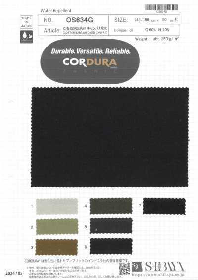OS634G Canvas idrorepellente C/N CORDURA®