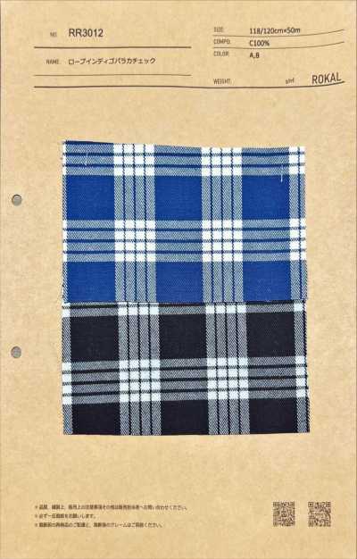 RR3012 Rope Indigo Pakara a quadri