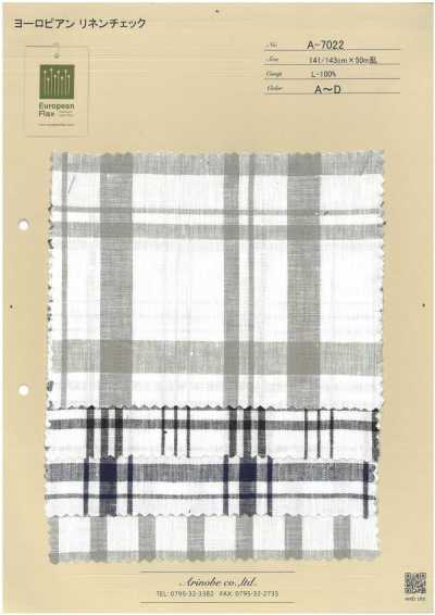 A-7022 Lino europeo a quadri