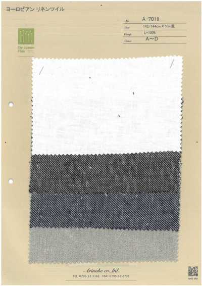 A-7019 Twill di lino europeo