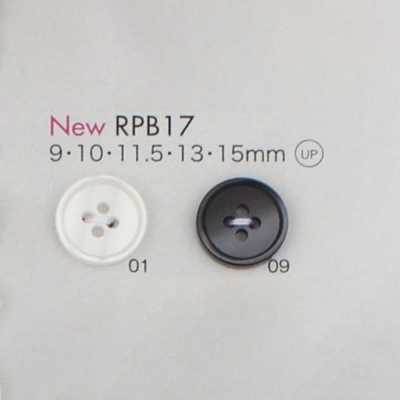 RPB17 Prodotto in Giappone Bottone a 4 fori con bordo in resina PET riciclata