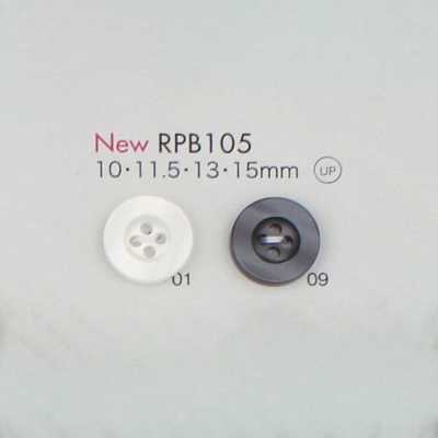 RPB105 Prodotto in Giappone Bottone a 4 fori in resina PET riciclata