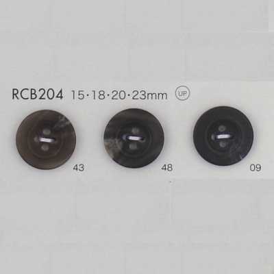 RCB204 Bottone in resina poliestere, bordato, a 4 fori