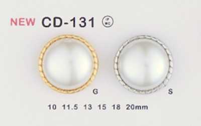 CD-131 Bottone metallico (bottone combinato perla)
