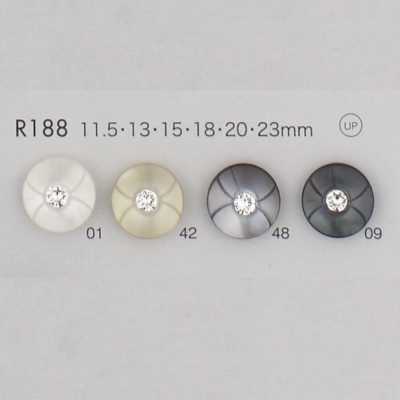 R188 Bottone in resina poliestere