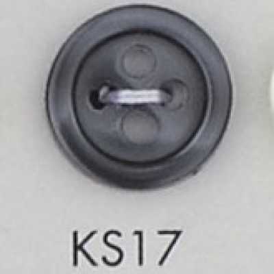 KS17 Bottone in resina di poliestere a 4 fori con bordo
