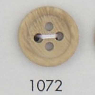 1072 Bottone in resina poliestere con bordo, 4 fori