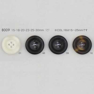 8009 Bottone in resina poliestere a 4 fori