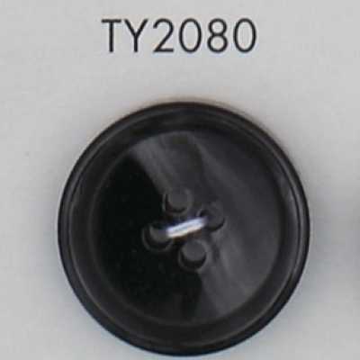 TY2080 Bottone in resina poliestere con bordo, 4 fori
