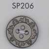 SP206 Bottone placcato in resina ABS