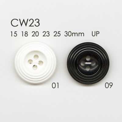 CW23 Bottone in resina poliestere/ottone a 4 fori