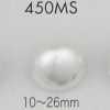 450MS Bottone perlaceo in materiale urea argento con gambo a semianello