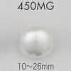 450MG Bottone in urea effetto perla, color oro, con gambo a semianello