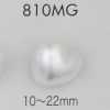 810MG Bottone con gambo color oro in resina urea effetto perla