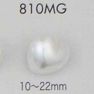 810MG Bottone con gambo color oro in resina urea effetto perla