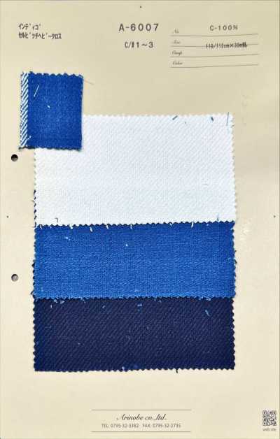 A-6007 Tessuto pesante selvedge indigo
