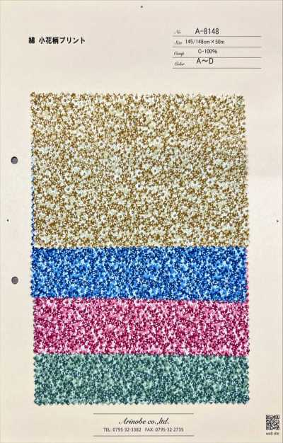 A-8148 Stampa floreale piccola in cotone