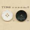TY2048 Bottone in resina poliestere/ottone a 4 fori
