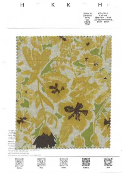 8025-790-2 Tela grezza in cotone e lino